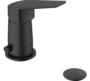 Single lever bidet mixer with diverter